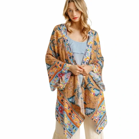 Umgee NWT Boutique Kimono Boho Art Deco S M L - Picture 3 of 6